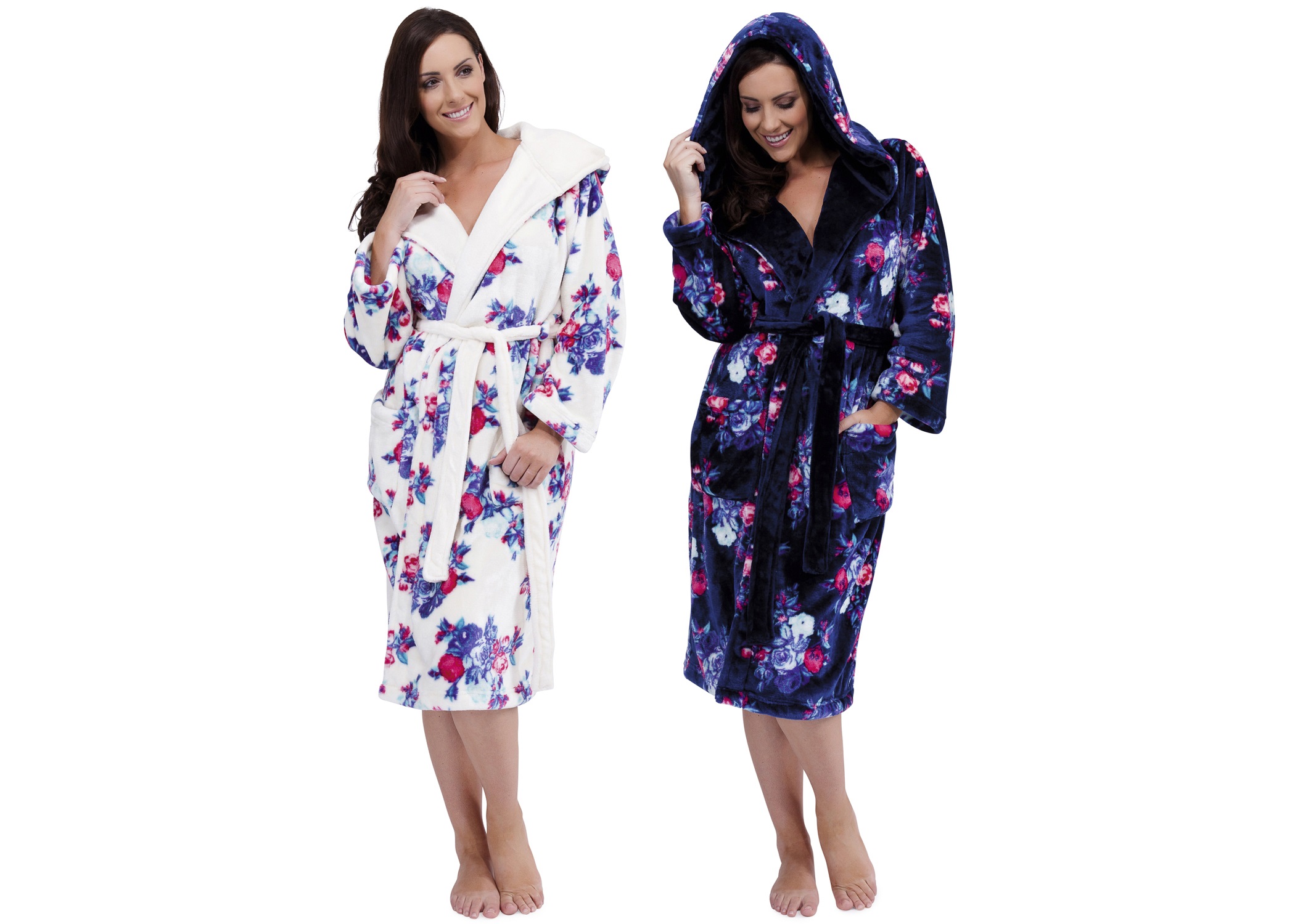 Womens Luxury Soft Fleece Long Robes Dressing Gown Housecoat Ladies UK Size 816 eBay